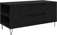 vidaXL Salontafel Zwart Eiken 102 x 44,5 x 50 cm Bewerkt Hout