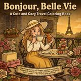 Bonjour, Belle Vie: A Cute and Cozy Travel Coloring Book