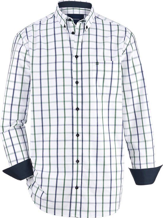 Babista heren Overhemd - 45/46 - groen - Plus Size