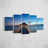 Homemania Tafelbrug 5 natuurlijkheden en landschappen per woonkamer, meerkleurig, 100 x 3 x 60 cm, HM205PKNV-191, polyester, hout