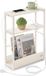 VASAGLE Table d'appoint mince avec fonction de charge, table basse, petite, 3 étagères, porte-revues, pour salon, chambre, bureau, blanc crème LET335W02