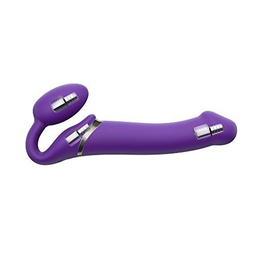 Strap-On-Me Strap On Me - Strapless Vibrerende Voorbind Dildo - Maat L - Paars