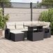 Maison Exclusive - Ensemble de jardin, 7 pièces, avec coussins, noir, en polyrotin