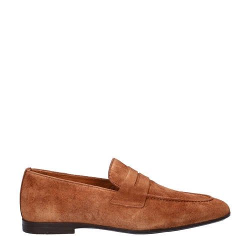 Nelson suède loafers cognac