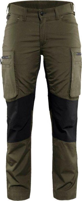 Blåkläder Dames Service werkbroek Stretch 7159-1845 - Vrouwen - Groen/Zwart - Maat 34