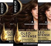 SYOSS Syoss Oleo Intense Haarverf, chocoladebruin, 4-86, 115 ml, 3 stuks