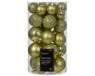 Decoris 30 onbreekbare kerstballen mixkoker pistache