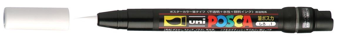 uni-ball Posca Brush Tekenstift Penseelpunt Wit