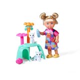 Simba Evi Love Cat Tree, speelpop in schattige kattenjurk, met kattenboom, 2 katten en veel accessoires, 12 cm, vanaf 3 jaar