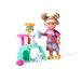 Simba Evi Love Cat Tree, speelpop in schattige kattenjurk, met kattenboom, 2 katten en veel accessoires, 12 cm, vanaf 3 jaar