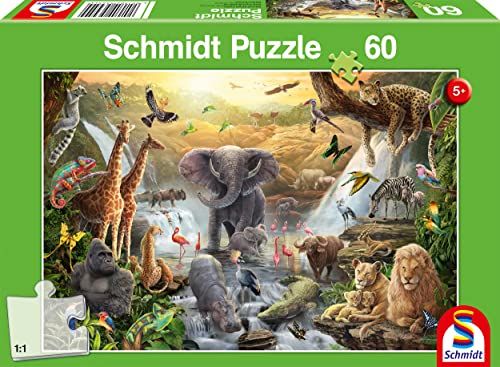 Schmidt Spiele 56454 Dieren in Afrika Puzzel - 60 Stukjes