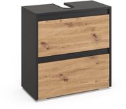 Vicco Majest Wastafelonderkast – 60.1 x 62 cm met 2 lades Antraciet/Artisan
