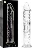 IBIZA NEBULA SERIES - MODEL 12 DILDO BOROSILICATE GLASS 17 X 3.5 CM CLEAR