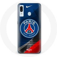 Maniacase Hoesje voor Samsung Galaxy A40 PSG Paris Saint Germain Logo