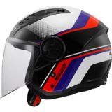 LS2 OF616 Airflow II Rush Jethelm - Wit/Blauw/Rood