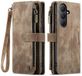 Caseme C30 Hoesje Geschikt voor Samsung Galaxy S26 Plus | Wallet Zipper Book Case met Pasjeshouder | Beschermhoes met Portemonnee | Bruin