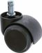 AMIG bureaustoel PU wieltjes - 1x - wiel D50mm - pin D11mm - zwenkwielen