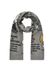 CODELLO 62S0073 bedrukte sjaal polyester keperstof pinda's karakters -70 x 180 cm (grijs (GRY2-S017)