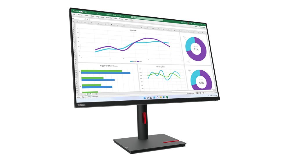 Lenovo ThinkVision T32h-30 - LED monitor - 31.5" - 2560 x 1440 - Raven Black
