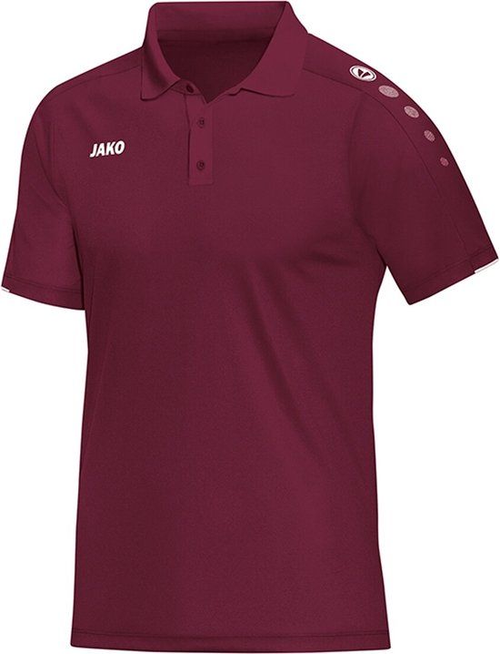 Jako Polo Classico - Bordeaux-Wit - Maat 3XL - Heren