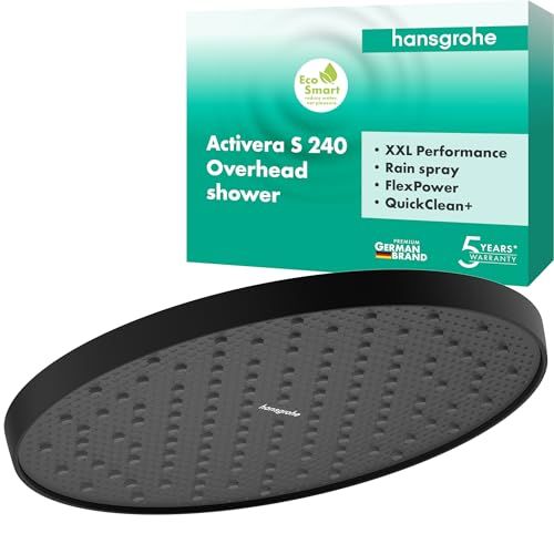 hansgrohe Activera S - Hoofddouche - diameter 24 cm - EcoSmart - matzwart