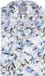 OLYMP Luxor comfort fit overhemd - dobby - wit met blauw en groen bloemen dessin - Strijkvrij - Boordmaat: 41 (EU maat: L)