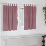vidaXL - Gordijnen - 2 stuks - Donkerroze - 140 x 140 cm - Fluweel