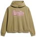 Superdry Vintage Logo Strass Hoodie Dames Dark Sage Green
