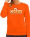 Bellatio Decorations Shoppartners Bv Koningsdag sweater Queen in cartoon letters - oranje - dames - koningsdag outfit / kleding S
