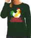 Bellatio Decorations Kersttrui voor dames - Merry Kipmas - groen - kerst kip - schattige kerst XS