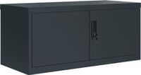 vidaXL Archiefkast - 90x40x40 cm - Staal - Antracietkleurig