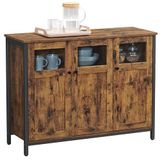 Vasagle Dressoir – Vintage stijl – Bruin/Zwart