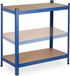Relaxdays stellingkast metaal - 875 kg - 150 x 75 x 30 cm - 5 etages - steeksysteem - kelder - blauw