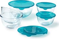 Pyrex - Prep & Store Mengkom met Deksel 5-Delig - Transparant - Borosilicaatglas