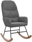 vidaXL Fauteuil velours gris foncé