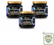 Garnier Loving Blends Magnetic Charcoal Haarmasker voor droge haarlengtes - 3 x 340 ml