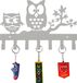 Goodivery ® Stijlvolle Multifunctionele Metalen Uilenhaak met Zeven Haken voor Huis en Entreegebied - Grijs