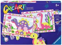Ravensburger CreArt: Kleurrijke Dino's – Schilderen op Nummer