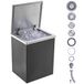 VEVOR Bac à Glace Encastrable 28,52 L 355x305x461 mm, Boîte Isotherme pour Glace en Acier Inoxydable, avec Couvercle à Charnière, Tuyau et Bouchon de Vidange Inclus, pour Boissons Bières Fraîches, Cui