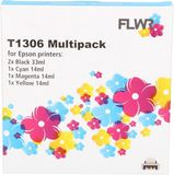 FLWR - Epson T1306 Multipack Cartridges - Zwart en Kleur - Geschikt voor Epson