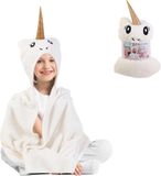 Lello Kids Unicorn Kinderplaid – 90x110 cm – Zachte Fleece Deken – Wit