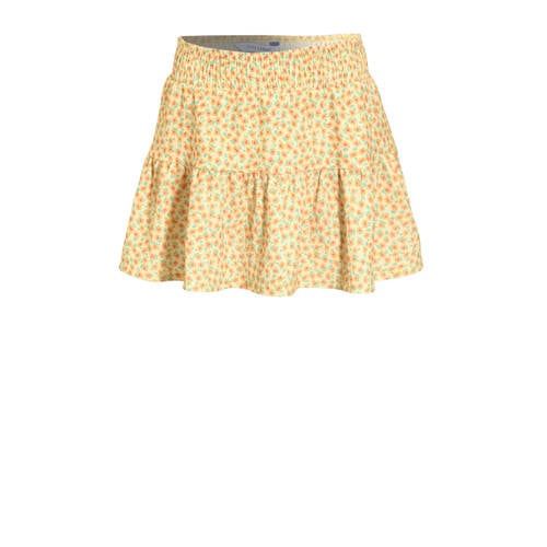 Anytime Anytime crinkle skort met bloemenprint geel