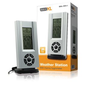 basicXL BXL-WS11 Weerstation met Thermo-hygrometer - Zilver