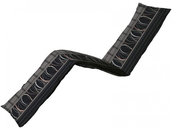 Madison ligbedkussen Lines 200 x 65 cm zwart