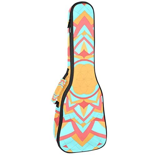 Mersov Tenor Ukulele Gigbag Waterdichte Ukelele Case Gewatteerde Rugzak, Geweldig voor Sopraan Concert (21/23/24") Abstract