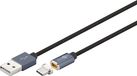 Goobay 59039 USB-kabel USB 2.0 1,2 m USB A naar USB C Zwart, Zilver