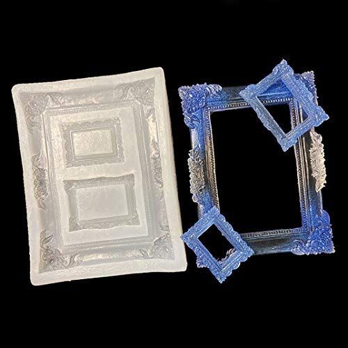 iSuperb Retro Fotolijst Siliconen Mal Decoratie Epoxy Hars Mal Frame Resin Molds voor DIY Fotolijst Ambachtelijke