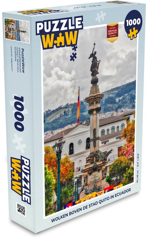 MuchoWow Puzzel Wolken boven de stad Quito in Ecuador - Legpuzzel - Puzzel 1000 stukjes volwassenen - Sinterklaas cadeautjes - Sinterklaas voor grote kinderen