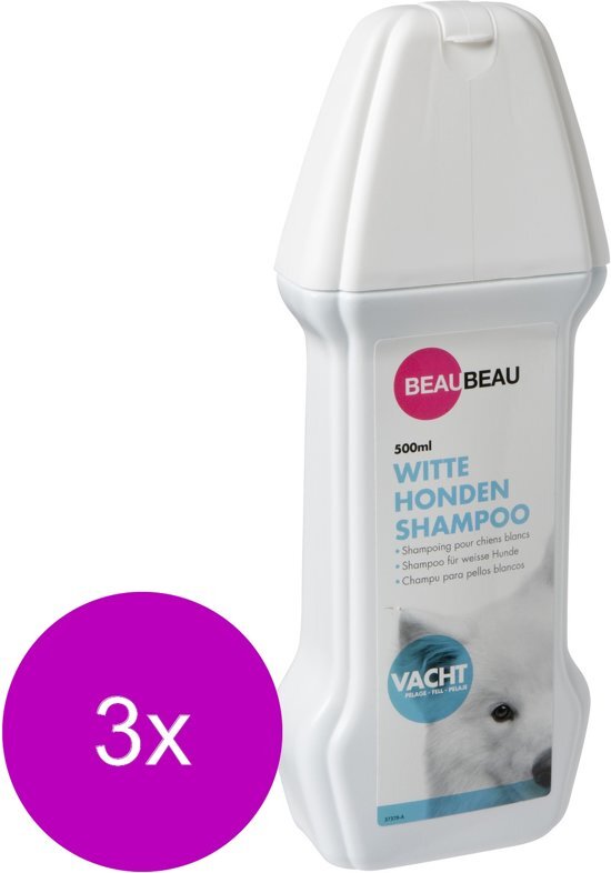 BEAU BEAU Beaubeau Shampoo Voor Witte Honden - Hondenvachtverzorging - 3 x 500 ml