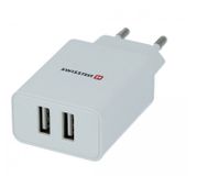 Swissten Travel Smart 2x USB 2.1A Wit Universeel Binnen